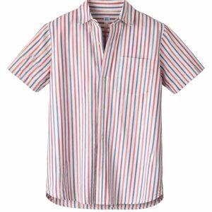 GAP Red and Blue Striped Casual Button Down Shirt